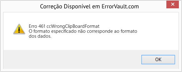 Fix ccWrongClipBoardFormat (Error Erro 461)