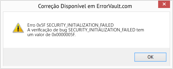 Fix SECURITY_INITIALIZATION_FAILED (Error Erro 0x5F)