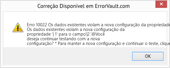 Fix Os dados existentes violam a nova configuração da propriedade '| 1' para o campo '| 2 (Error Erro 10022)