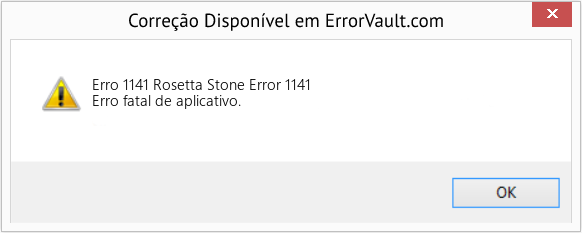 Fix Rosetta Stone Error 1141 (Error Erro 1141)