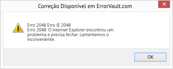 Fix Erro IE 2048 (Error Erro 2048)