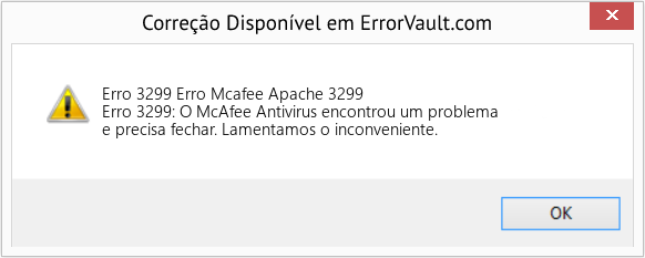 Fix Erro Mcafee Apache 3299 (Error Erro 3299)