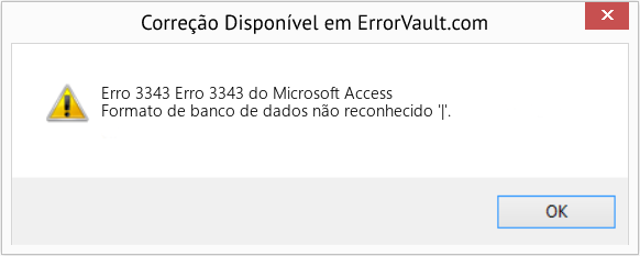 Fix Erro 3343 do Microsoft Access (Error Erro 3343)