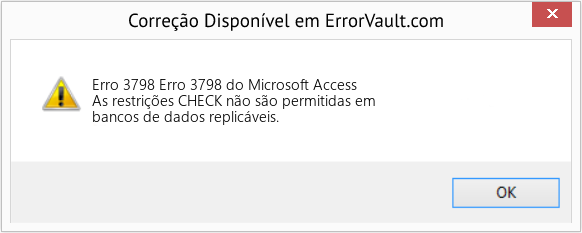 Fix Erro 3798 do Microsoft Access (Error Erro 3798)