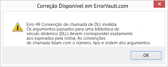 Fix Convenção de chamada de DLL inválida (Error Erro 49)