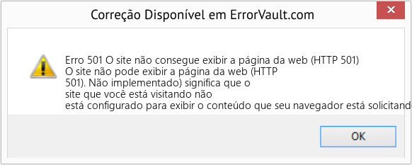 Fix O site não consegue exibir a página da web (HTTP 501) (Error Erro 501)