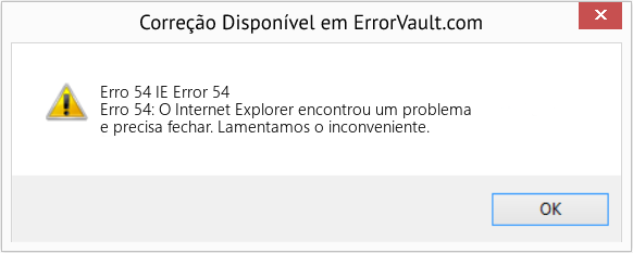 Fix IE Error 54 (Error Erro 54)