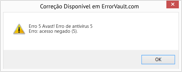 Fix Avast! Erro de antivírus 5 (Error Erro 5)