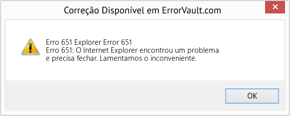 Fix Explorer Error 651 (Error Erro 651)