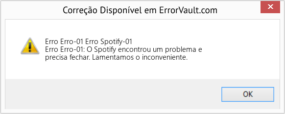 Fix Erro Spotify-01 (Error Erro Erro-01)