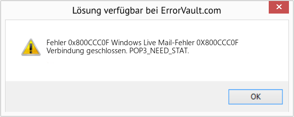 Fix Windows Live Mail-Fehler 0X800CCC0F (Error Fehler 0x800CCC0F)