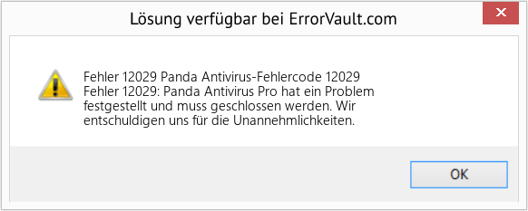 Fix Panda Antivirus-Fehlercode 12029 (Error Fehler 12029)