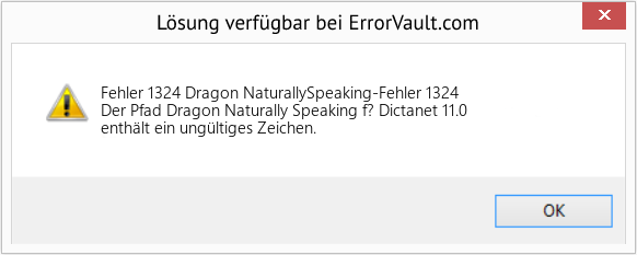 Fix Dragon NaturallySpeaking-Fehler 1324 (Error Fehler 1324)