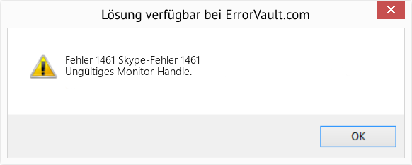 Fix Skype-Fehler 1461 (Error Fehler 1461)