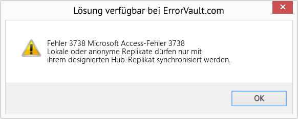 Fix Microsoft Access-Fehler 3738 (Error Fehler 3738)