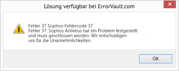 Fix Sophos-Fehlercode 37 (Error Fehler 37)