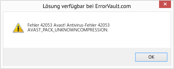 Fix Avast! Antivirus-Fehler 42053 (Error Fehler 42053)
