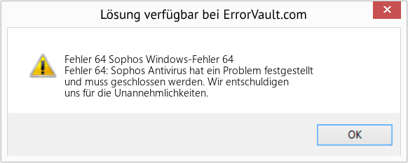 Fix Sophos Windows-Fehler 64 (Error Fehler 64)