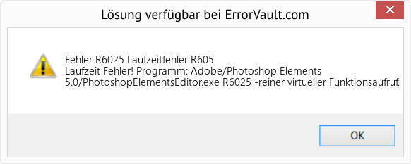 Fix Laufzeitfehler R605 (Error Fehler R6025)