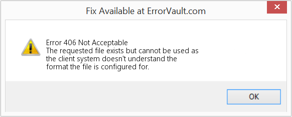Fix Not Acceptable (Error Error 406)