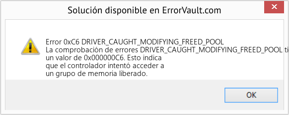 Fix DRIVER_CAUGHT_MODIFYING_FREED_POOL (Error Error 0xC6)