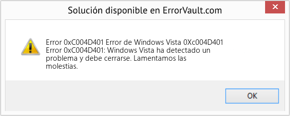 Fix Error de Windows Vista 0Xc004D401 (Error Code 0xC004D401)