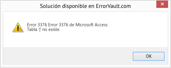 Fix Error 3376 de Microsoft Access (Error Code 3376)