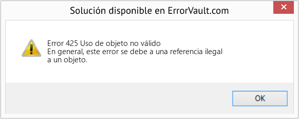 Fix Uso de objeto no válido (Error Code 425)