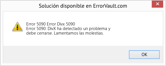 Fix Error Divx 5090 (Error Code 5090)