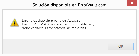 Fix Código de error 5 de Autocad (Error Code 5)