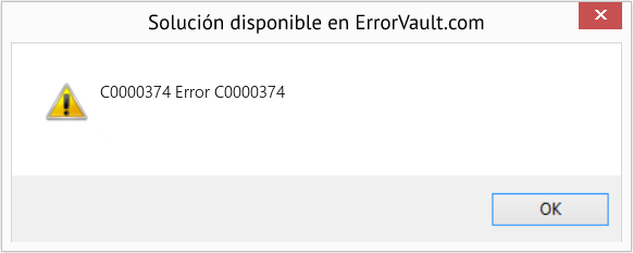 Fix Error C0000374 (Error C0000374)