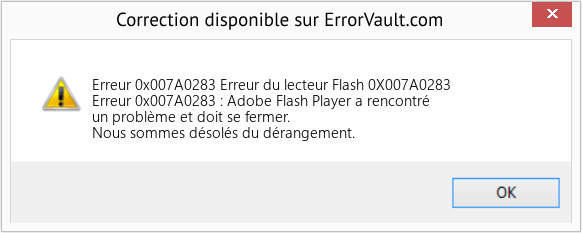 Fix Erreur du lecteur Flash 0X007A0283 (Error Erreur 0x007A0283)