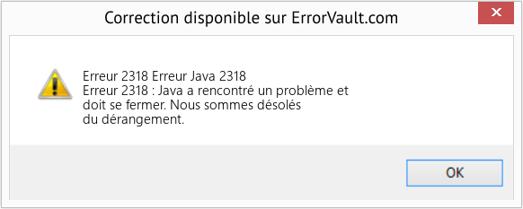 Fix Erreur Java 2318 (Error Erreur 2318)