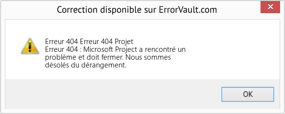 Fix Erreur 404 Projet (Error Erreur 404)