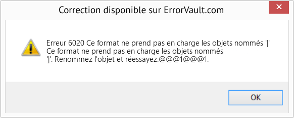 Fix Ce format ne prend pas en charge les objets nommés '|' (Error Erreur 6020)