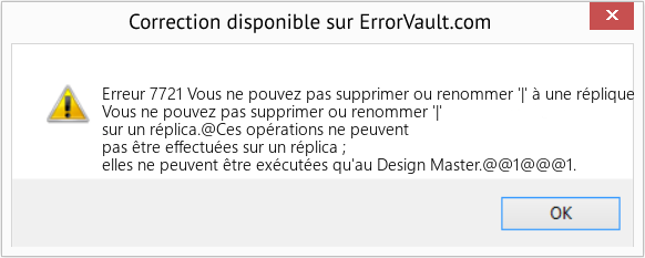 Fix Vous ne pouvez pas supprimer ou renommer '|' à une réplique (Error Erreur 7721)