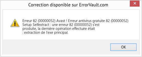 Fix Avast ! Erreur antivirus gratuite 82 (00000052) (Error Erreur 82 (00000052))