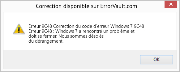 Fix Correction du code d'erreur Windows 7 9C48 (Error Erreur 9C48)