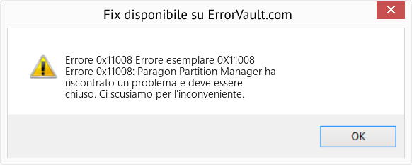 Fix Errore esemplare 0X11008 (Error Codee 0x11008)