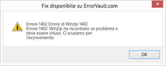 Fix Errore di Winzip 1402 (Error Codee 1402)