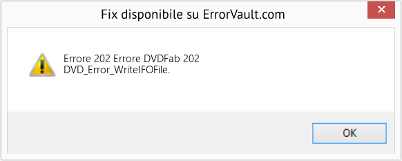 Fix Errore DVDFab 202 (Error Codee 202)