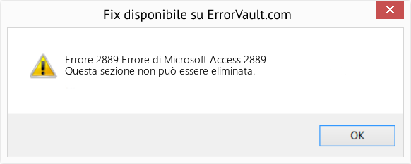 Fix Errore di Microsoft Access 2889 (Error Codee 2889)