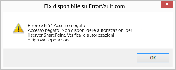 Fix Accesso negato (Error Codee 31654)
