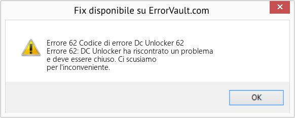 Fix Codice di errore Dc Unlocker 62 (Error Codee 62)