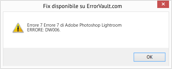 Fix Errore 7 di Adobe Photoshop Lightroom (Error Codee 7)