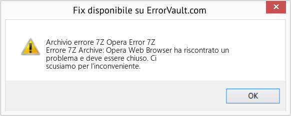 Fix Opera Error 7Z (Error Archivio errore 7Z)