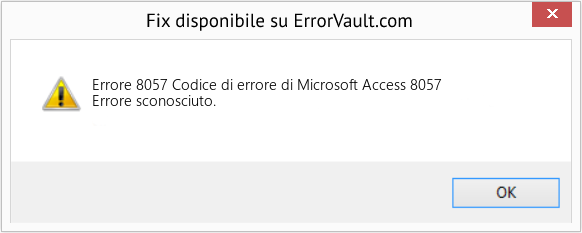 Fix Codice di errore di Microsoft Access 8057 (Error Codee 8057)