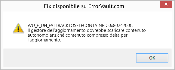 Fix 0x8024200C (Error WU_E_UH_FALLBACKTOSELFCONTAINED)