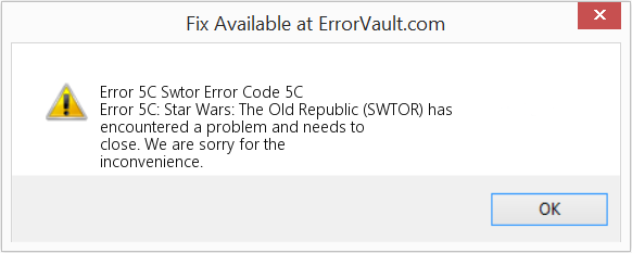 Swtor 오류 코드 5C 수정(오류 오류 5C)
