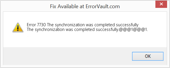 동기화가 성공적으로 완료되었습니다 수정(오류 오류 7730)